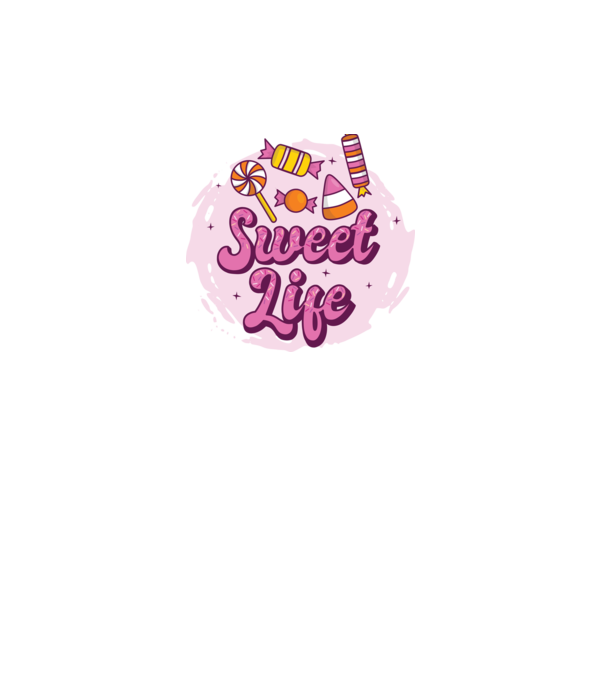 Sweet Life - Viață dulce model gri închis pe tricou