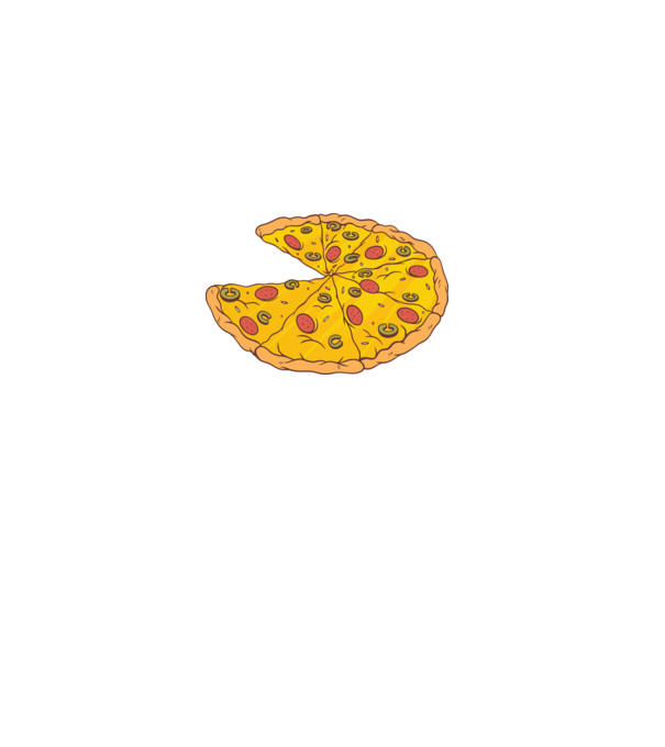 Felii de pizza Cuplu model alb pe tricou