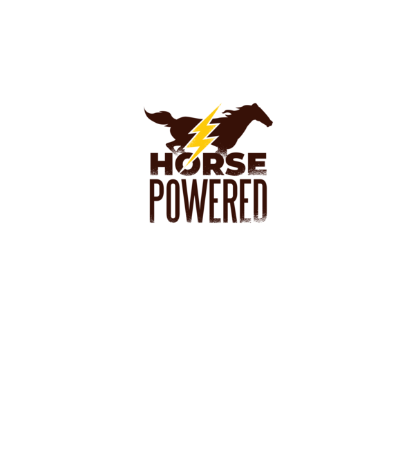 Horse Powered Cal-putere tricou călăreț model gri pe tricou