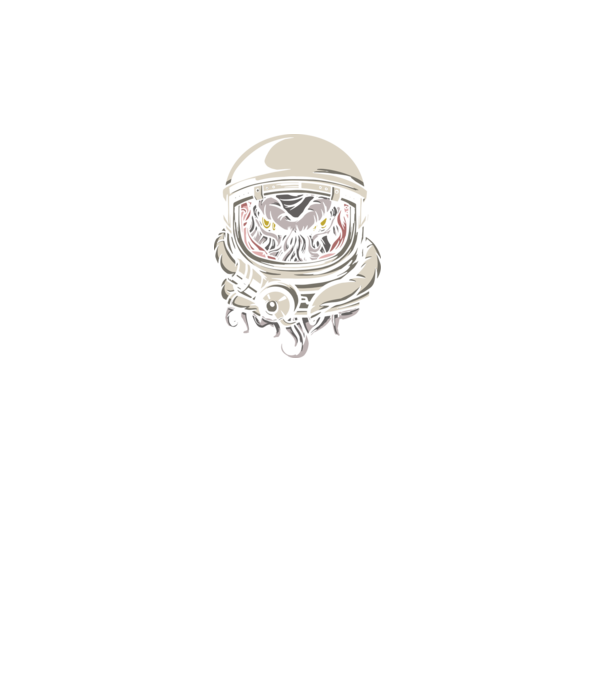 Cthulhu Astronaut model turcoaz pe tricou