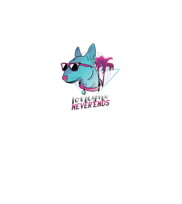Bullterrier Neon Retro tricou amuzant model negru pe tricou