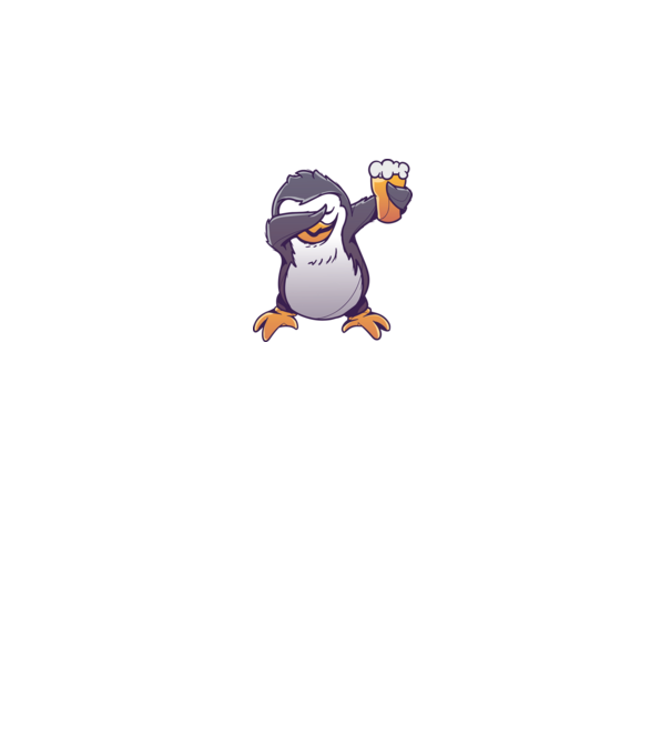 Pinguin cu Bere DAB model alb pe tricou