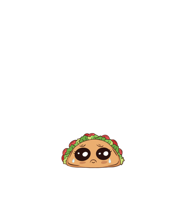 Taco trist model roz deschis pe tricou