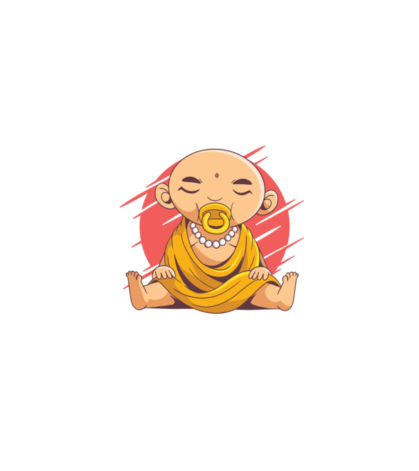 Baby Buddha cu suzetă tricou amuzant model negru pe tricou