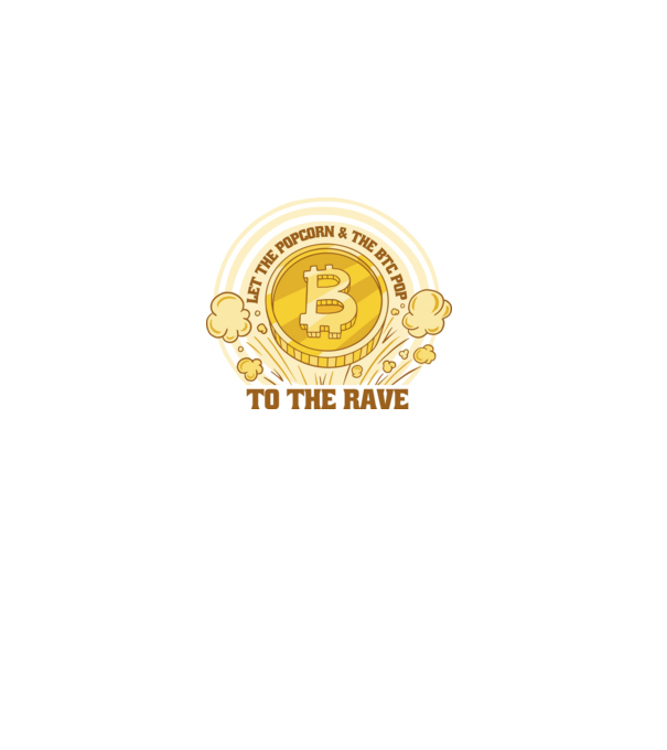 Bitcoin to the Rave model negru pe tricou