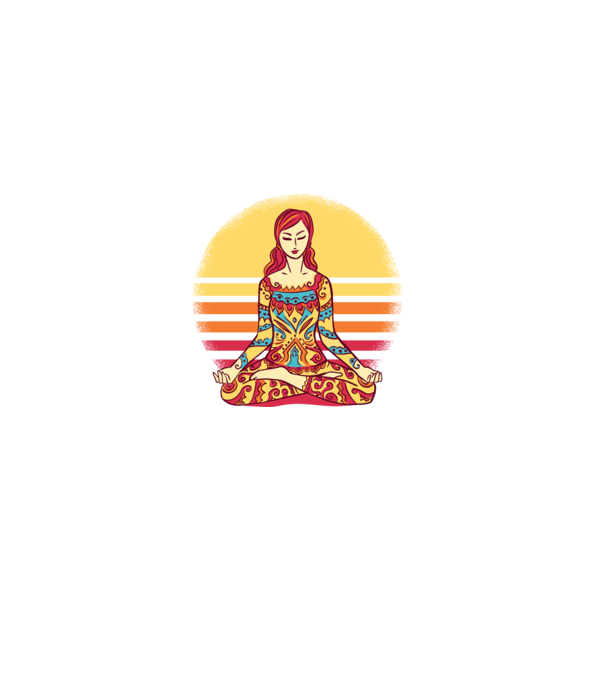 Mandala Yoga Meditație model negru pe tricou