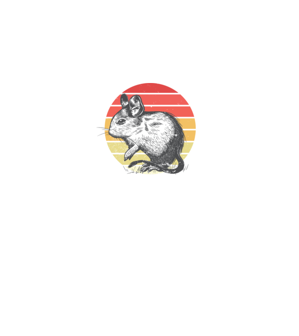 Retro Degu model negru pe tricou