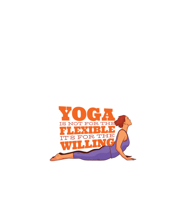 yoga perseverență model alb pe tricou