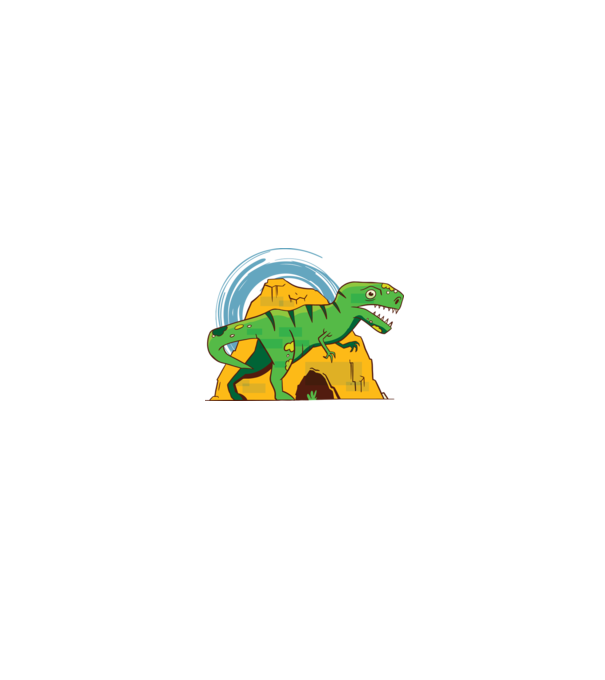 Dinozaur T-rex model negru pe tricou