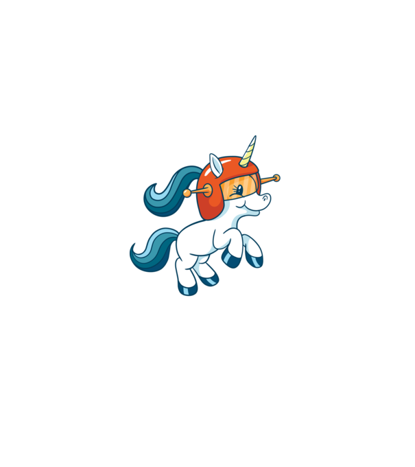 Unicorn Astronaut model negru pe tricou