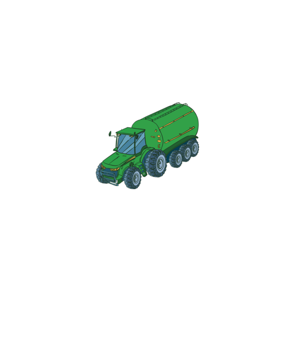 Tractor de recoltare model gri pe tricou