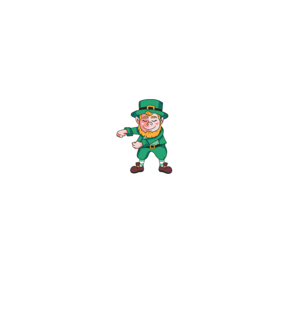 Leprechaun Floss - St. Patrick DAB dans model verde pe tricou