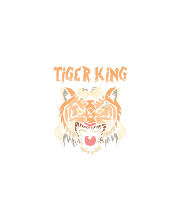 Tiger King model negru pe tricou