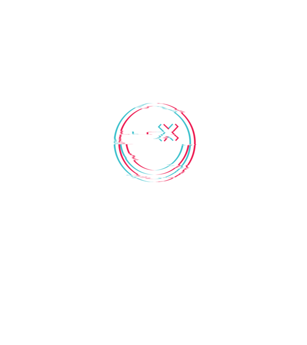 Smile glitch neon tiktok style model negru pe tricou