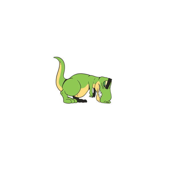 T-rex Push-up model negru pe tricou