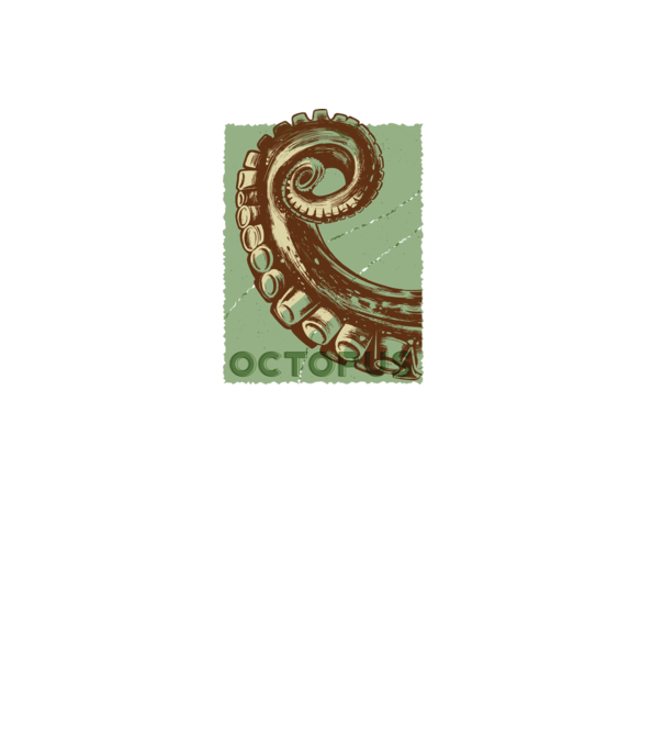Caracatiță Octopus model negru pe tricou