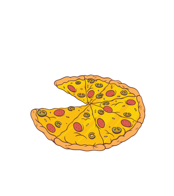 Felii de pizza Cuplu model alb pe tricou