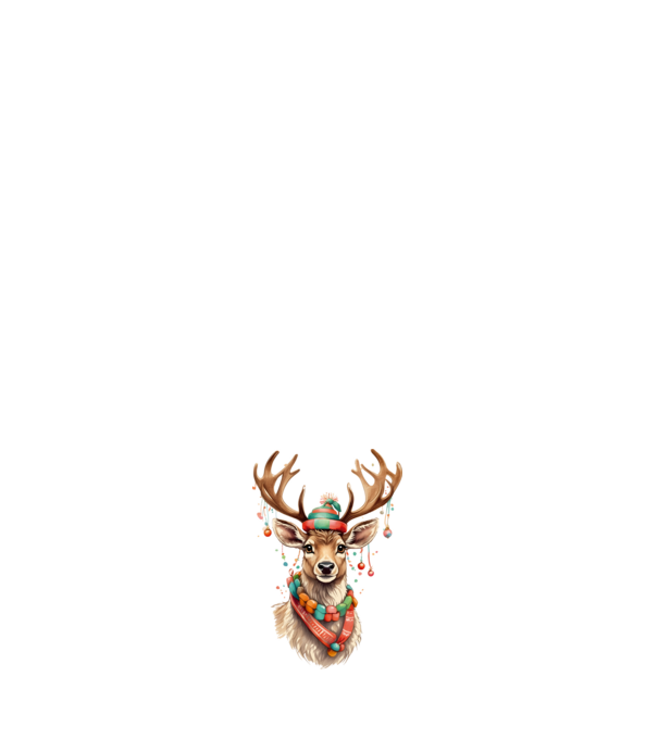 Festive Reindeer model roz deschis pe tricou
