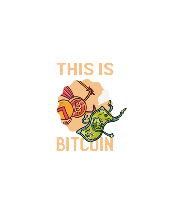 This is Bitcoin model negru pe tricou
