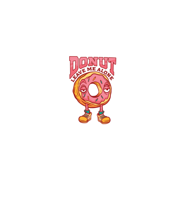 Donut leave me alone model alb pe tricou