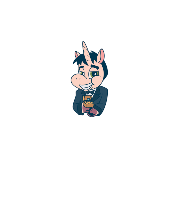Mire unicorn model gri pe tricou