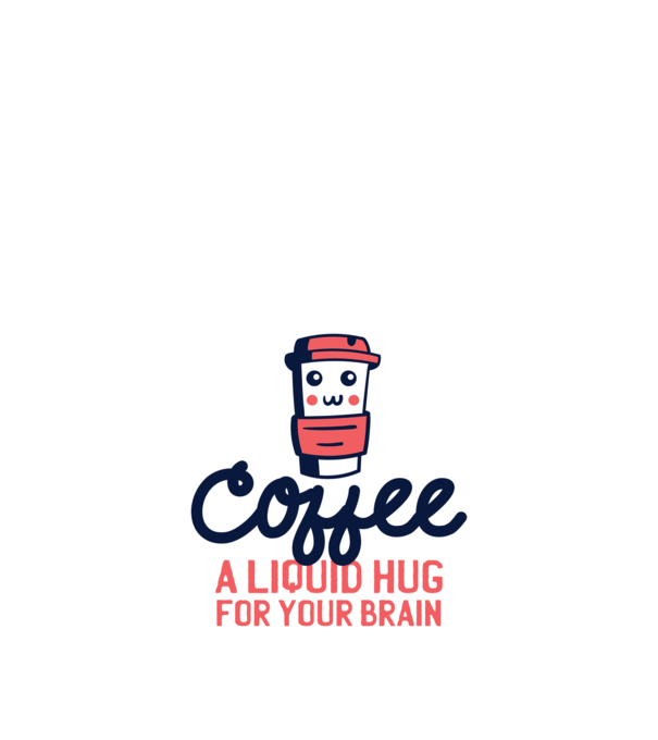 Cafea - o îmbrățișare lichidă pentru creier model nisipiu pe tricou