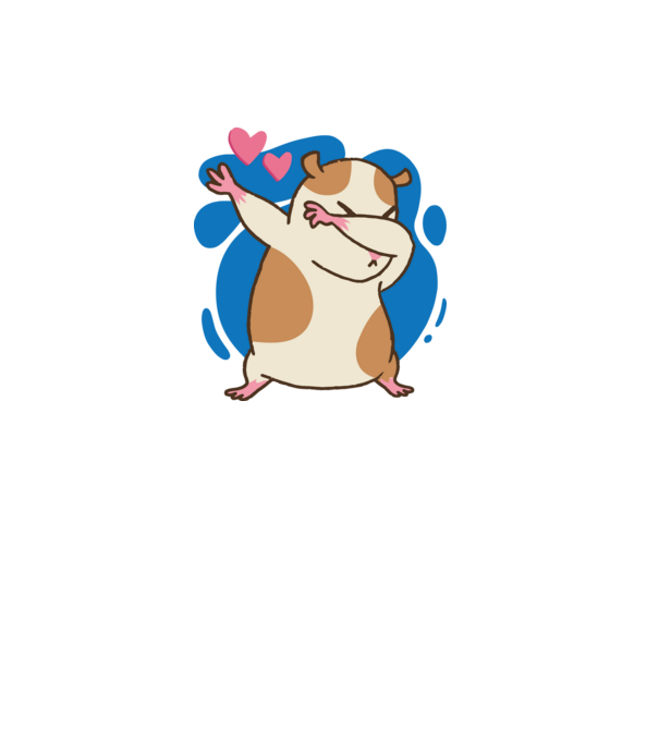 Hamster DAB model albastru deschis pe tricou