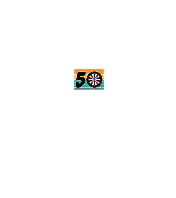 'I''m not 50 I''m bullseye darts birthday' model negru pe tricou