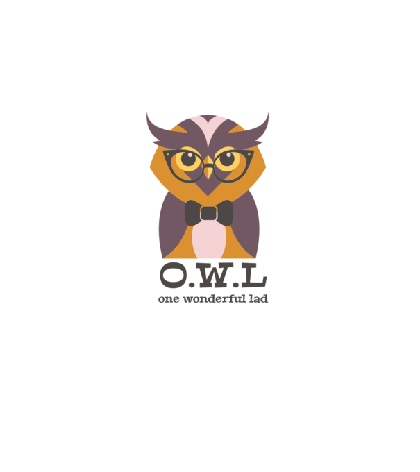 OWL - One wonderful Lad model alb pe tricou