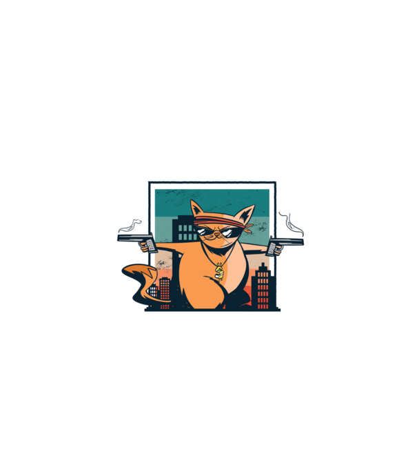 Pew Pew Pew Madafakas Pisică model negru pe tricou