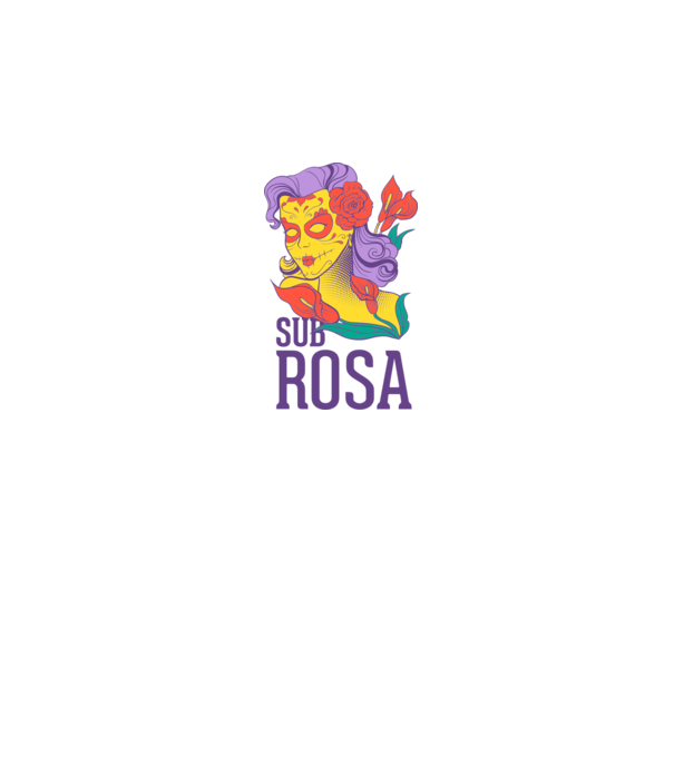 Sub Rosa model alb pe tricou
