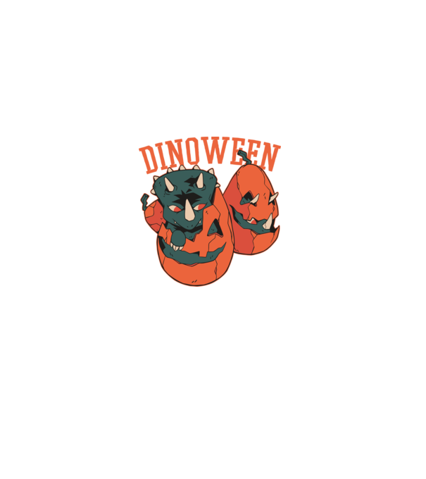 Dinoween model negru pe tricou