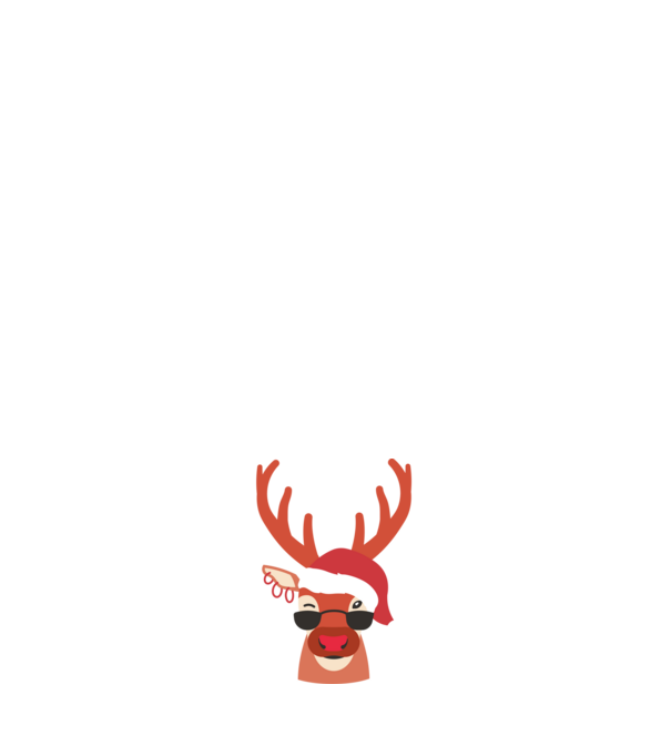 Cool Reindeer Rudolph model negru pe tricou