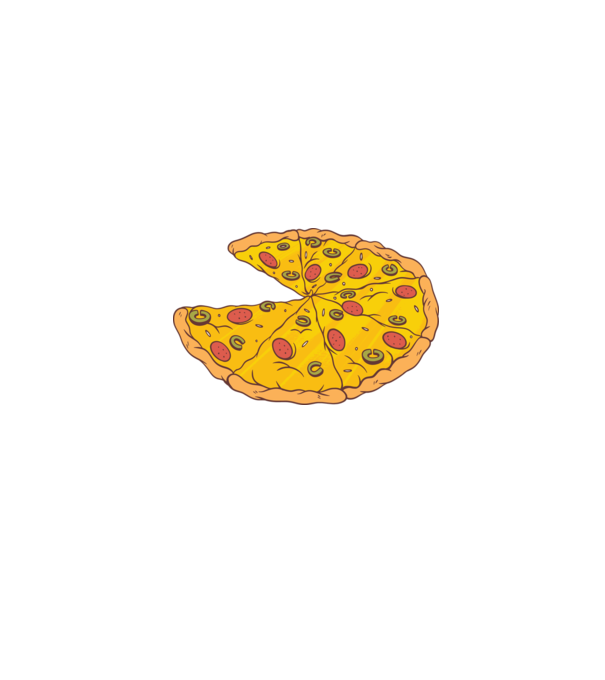 Felii de pizza Cuplu model alb pe tricou