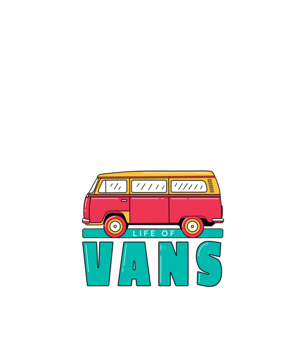 Life of Vans model alb pe tricou
