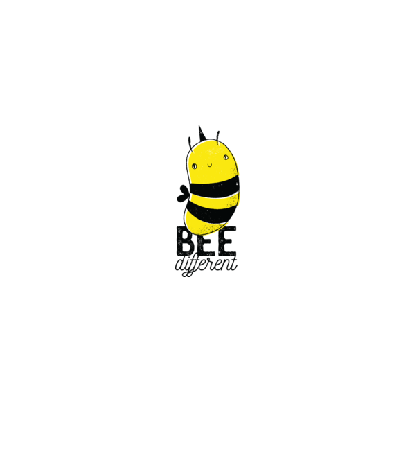 Bee different tricou albinuță model alb pe tricou