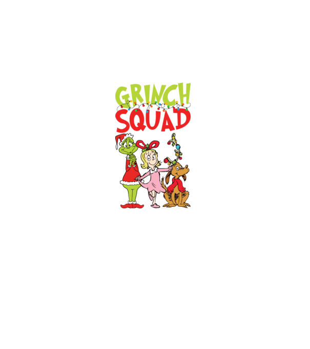 Grinch Squad model negru pe tricou