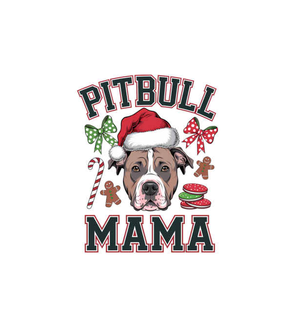 Pitbull Mama model alb pe tricou