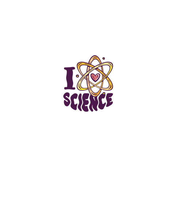 I Love Science știință model gri pe tricou
