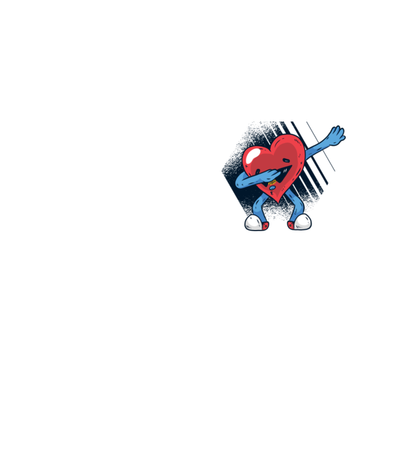 'Inimă DAB Floss Heart tricou amuzant pentru Valentine''s Day' model galben neon pe tricou