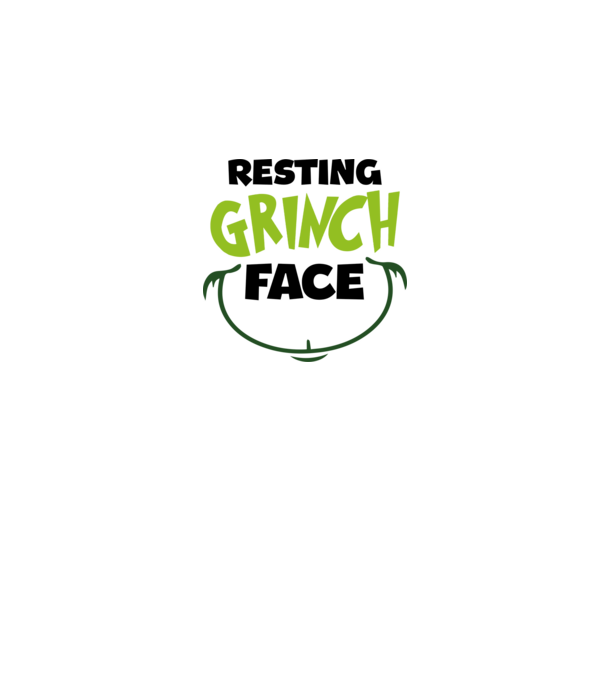 Resting Grinch face model alb pe tricou