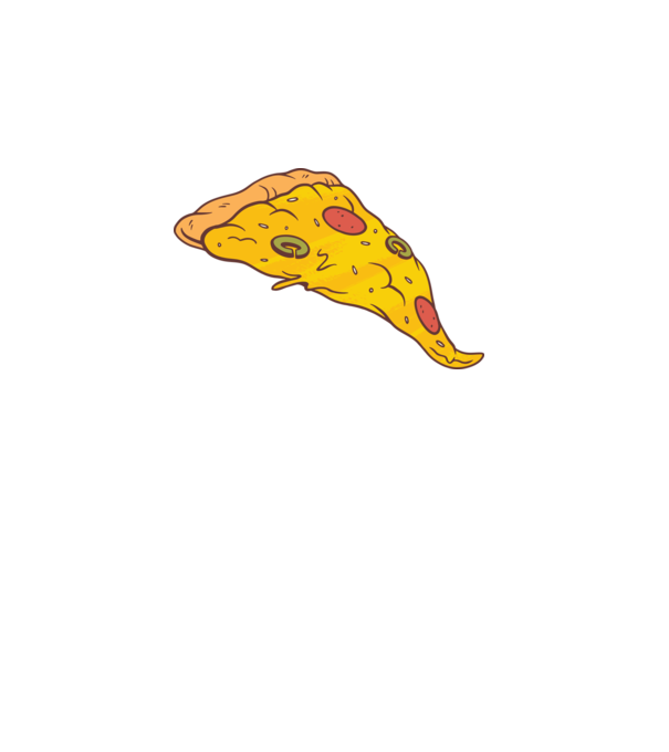 Felie de pizza Cuplu model alb pe tricou