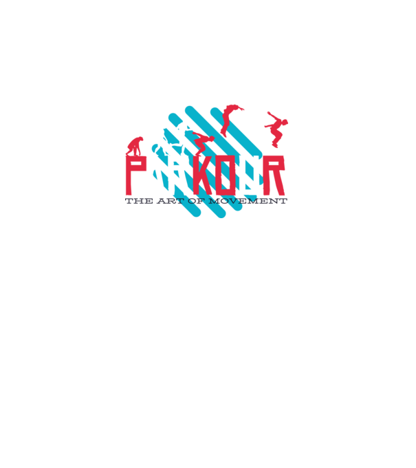 Parkour - Arta mișcării model gri pe tricou