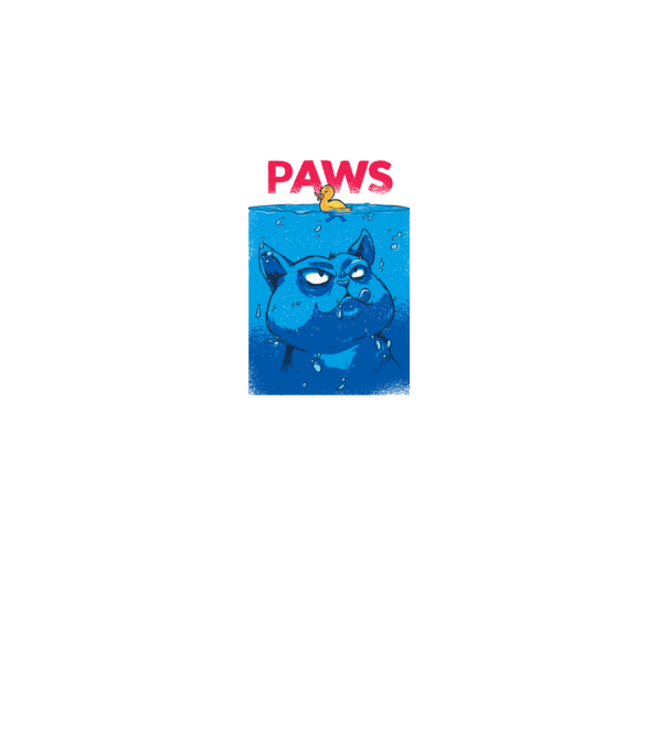 Paws Pisică la atac model turcoaz pe tricou