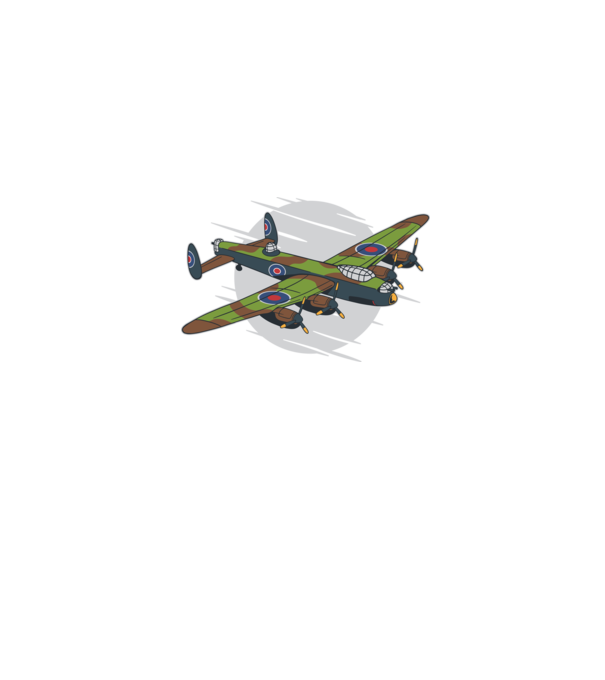 Avion bombardier Lancaster model albastru jeanși pe tricou