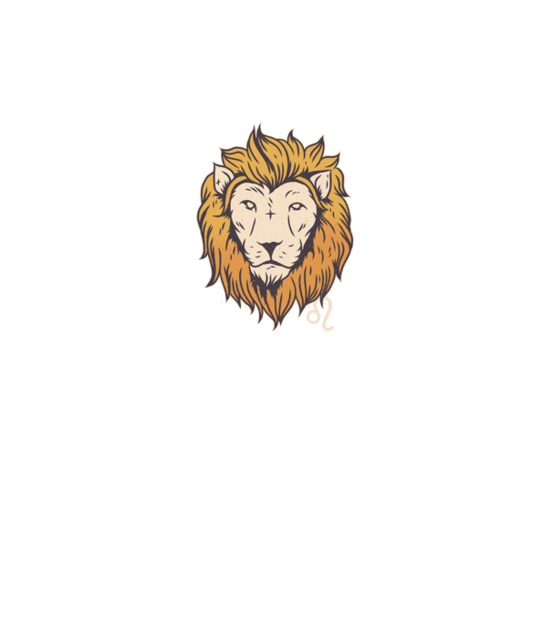 Lion head Horoscope model gri pe tricou