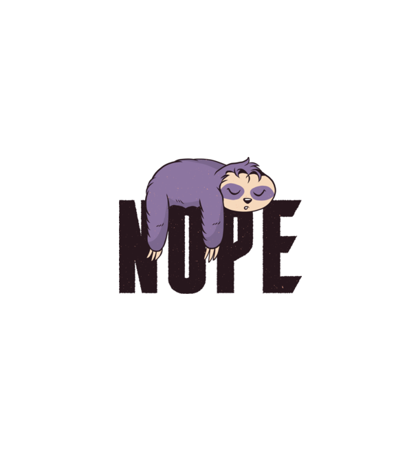 Leneș Nope model alb pe tricou