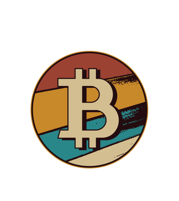 Bitcoin retro model alb pe tricou
