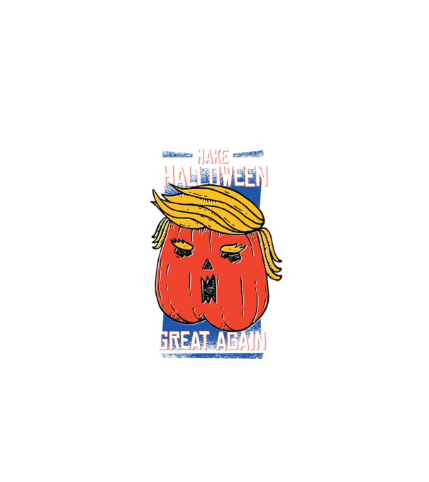 Make Halloween Great Again Trump model negru pe tricou