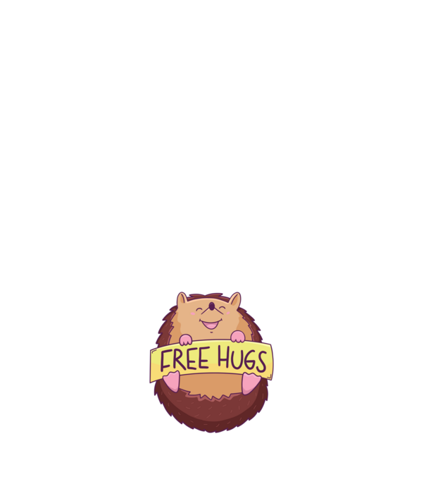 Free Hugs Arici model negru pe tricou